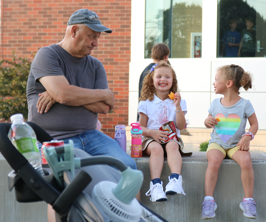 Grandpa and his grand girls