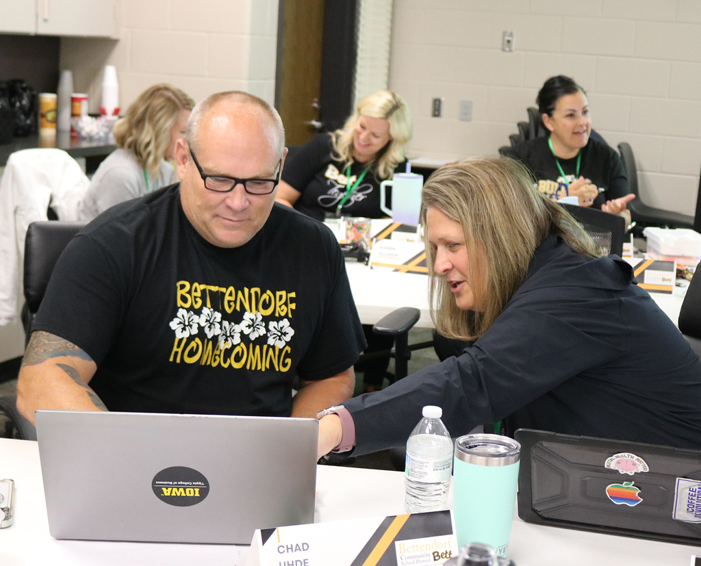Chad Uhde and Kristy Cleppe working together
