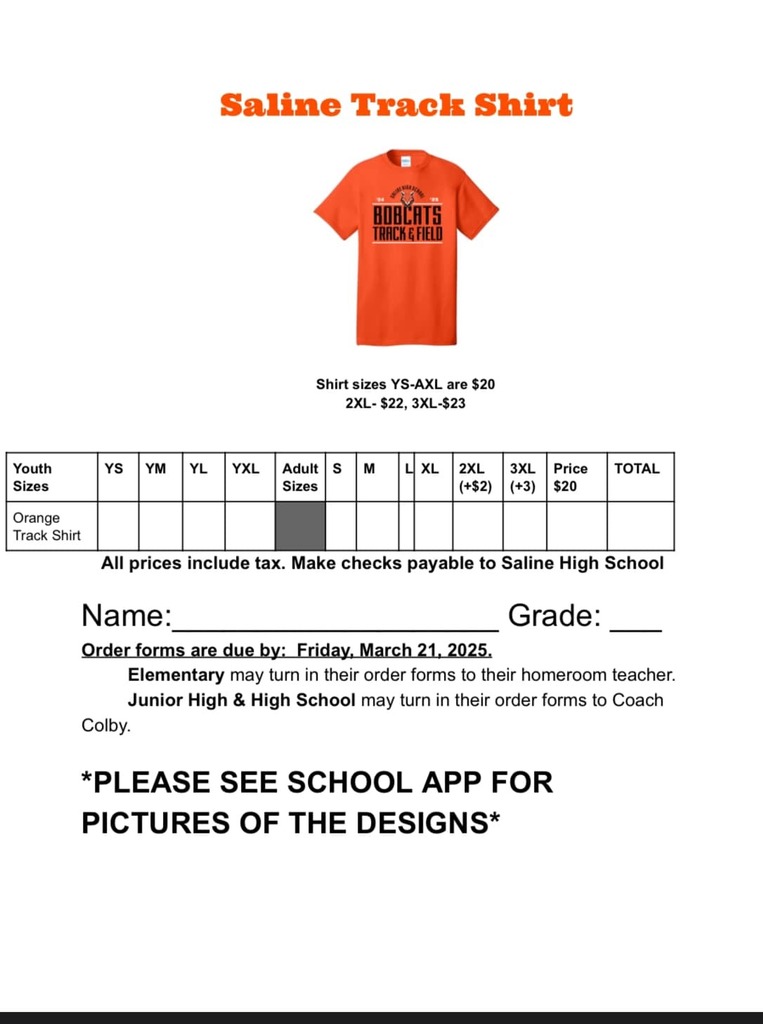 T shirt order form