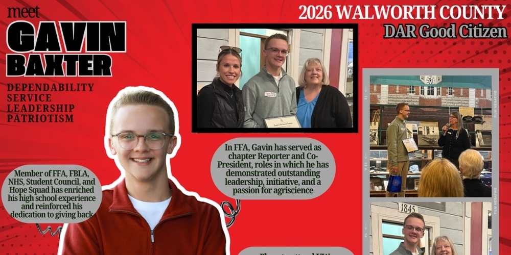 Gavin Baxter DAR Good Citizen Award