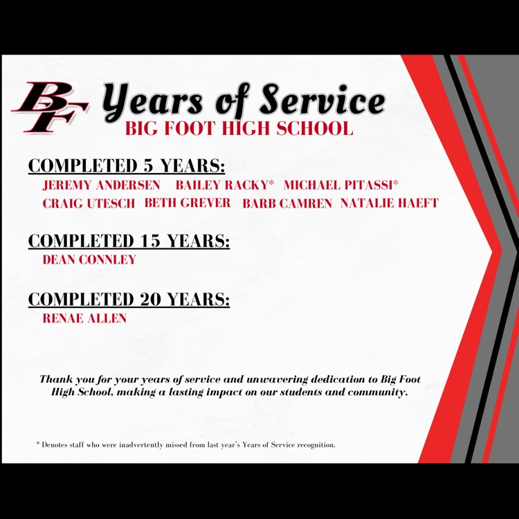 staff recognized