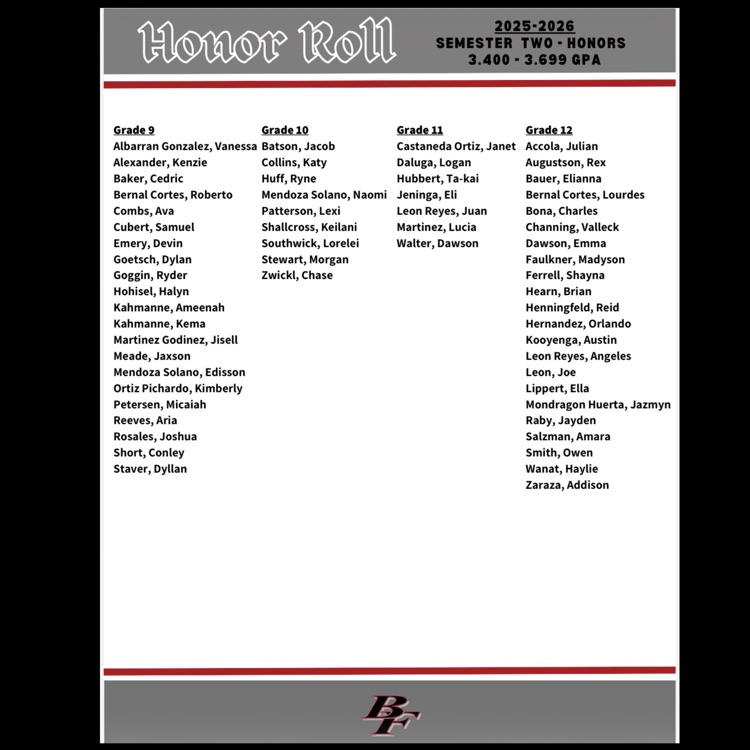 honor roll