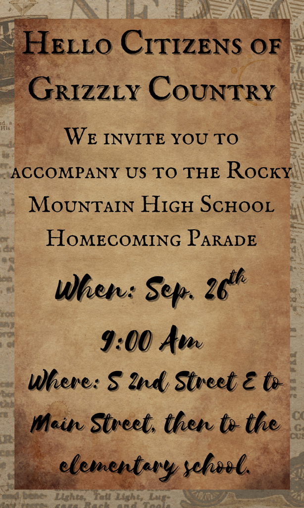 Homecoming parade Friday Sept. 26th