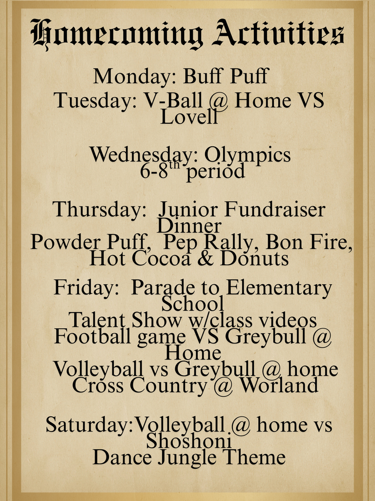 Homecoming week activities