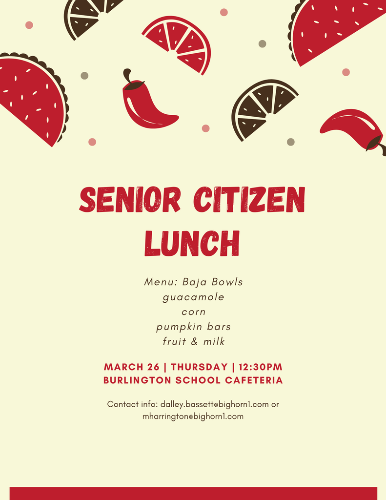 Senior Citizen Lunch Flyer