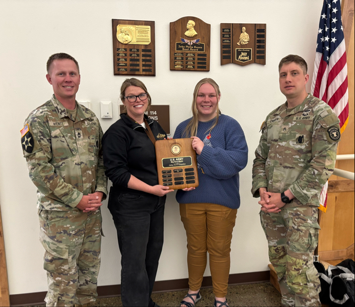 MSG Michael Wentz, Mrs. Griffin, Lilian Wenstrom, SSG Zack Cramer