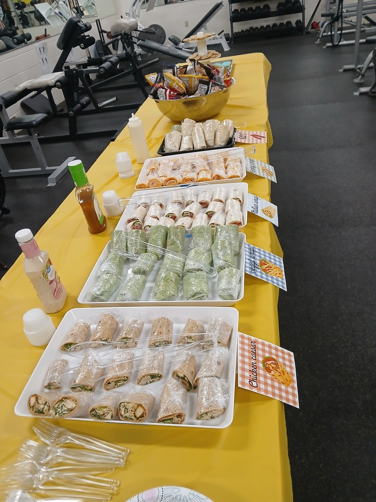 Wraps for the hospitality room prepared by our 6th period foods class