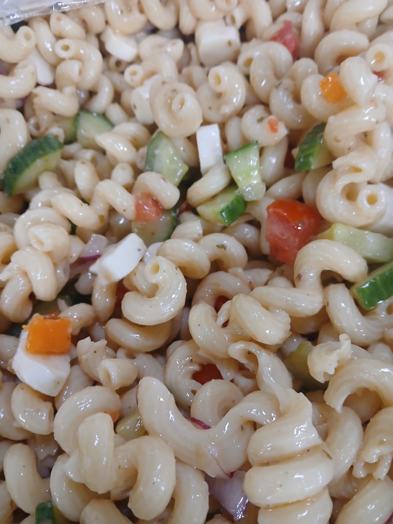 Pasta salad prepared by our 3rd period foods class
