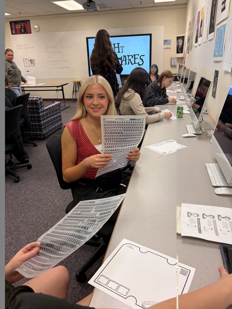 Bailey Gifford practicing typography techniques
