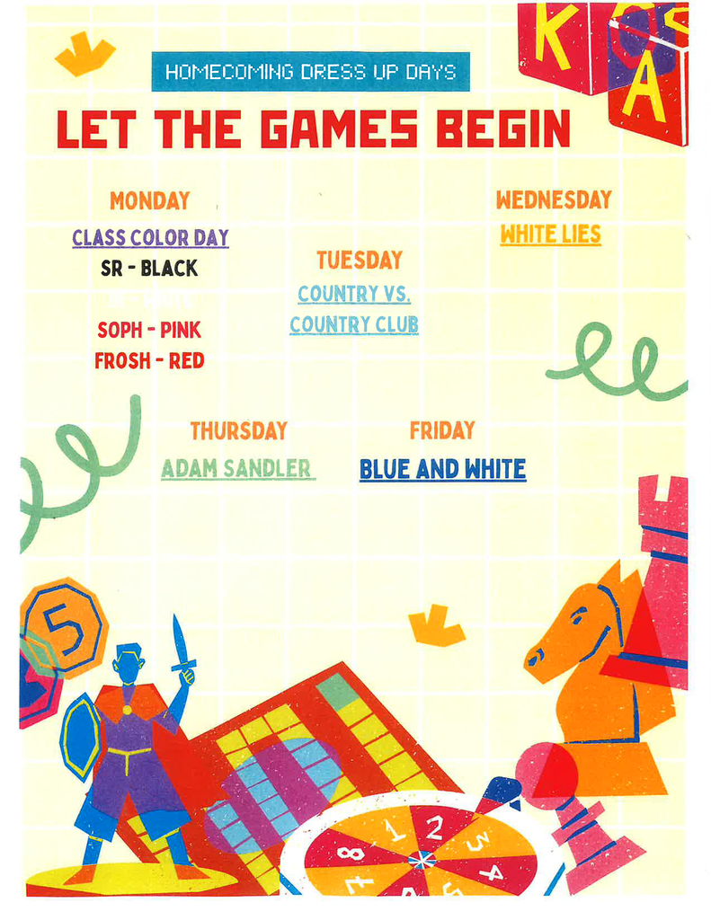 Homecoming Dress Up Days