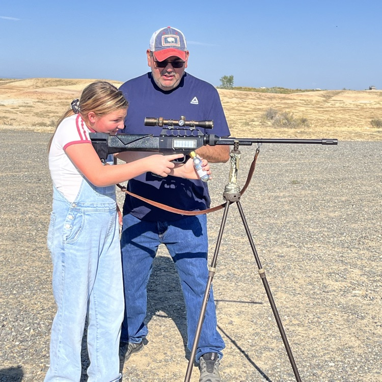 Practice of dart gun on target