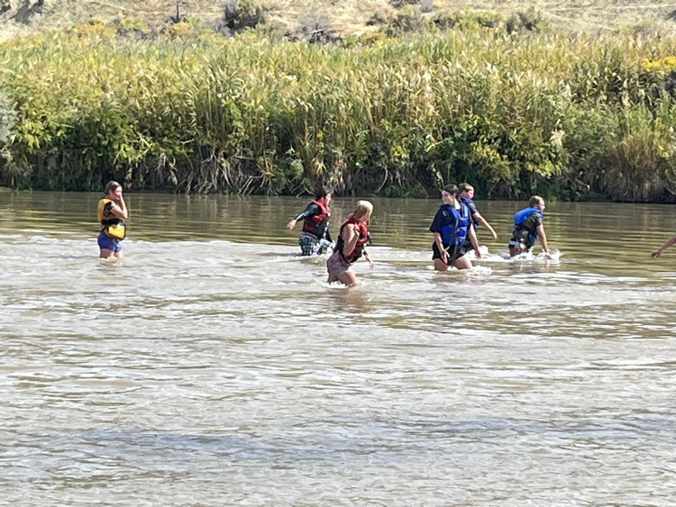 Students cooling off!