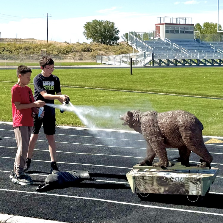 Practice with the bear spray.