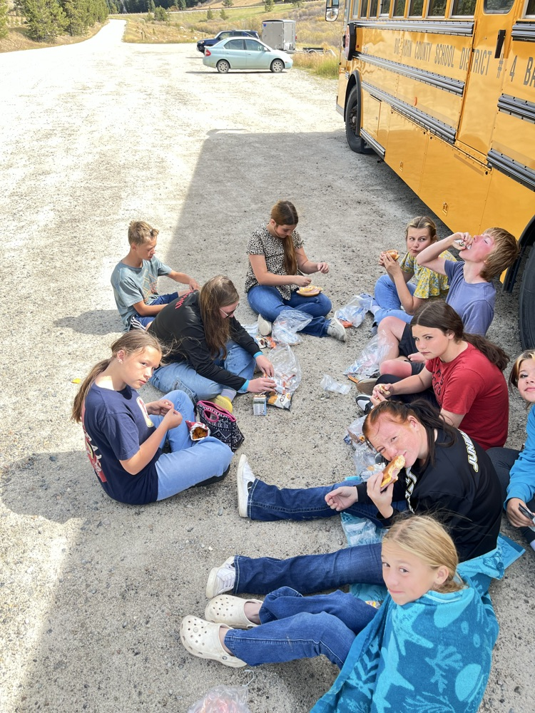 Group eating lunch