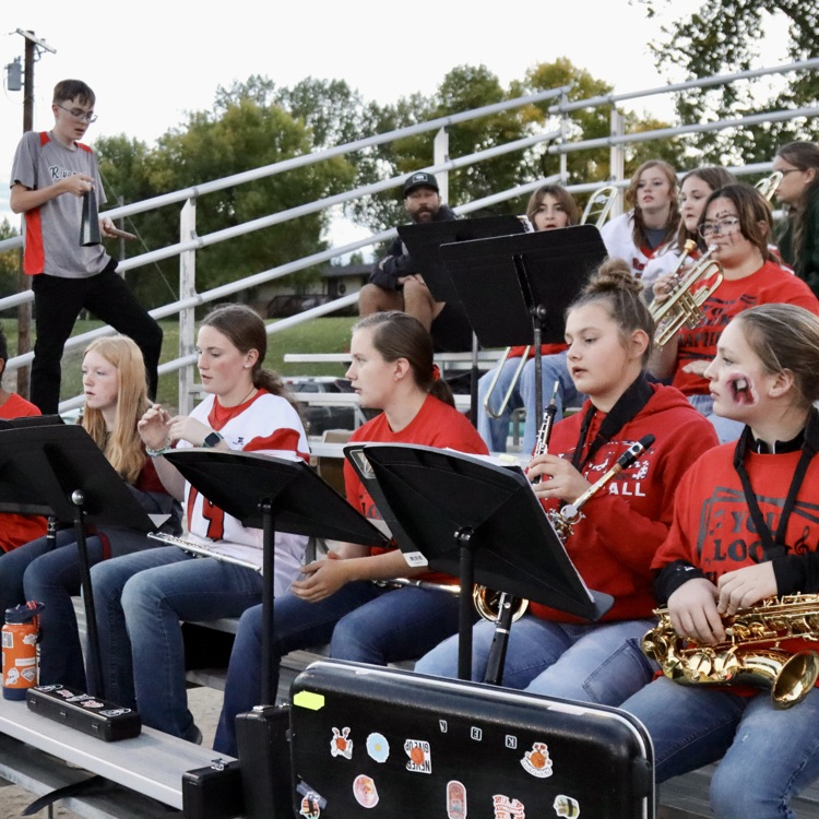 The Pep Band at the football.