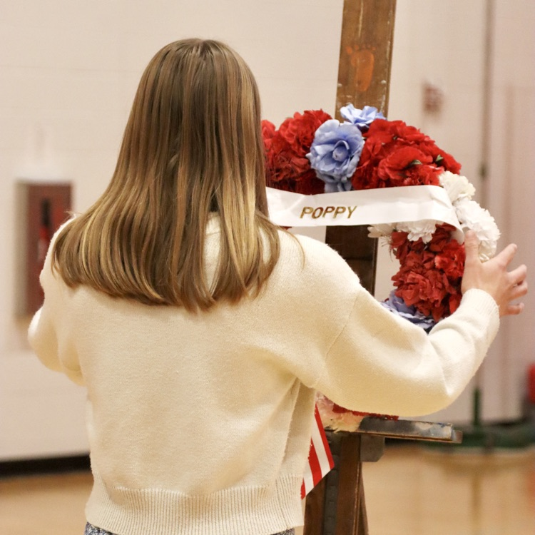 Placing the Poppy Wreath  