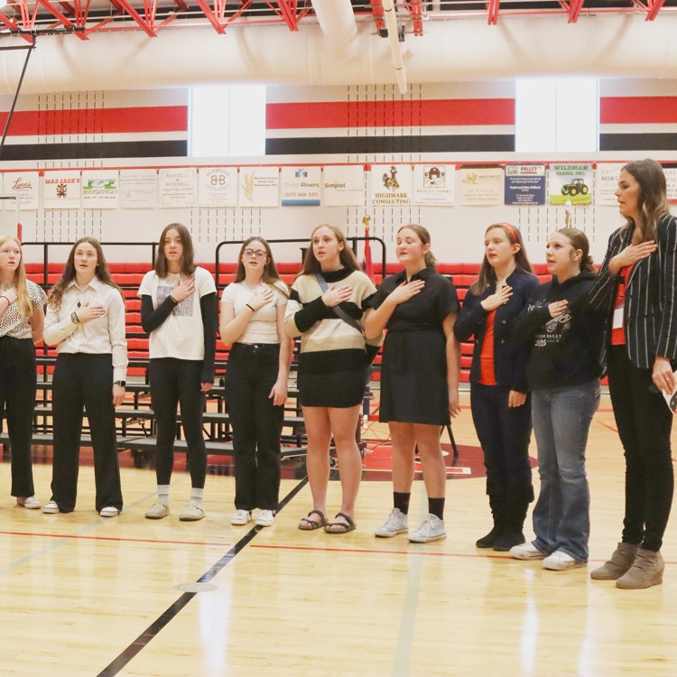 National Anthem by the choir.  