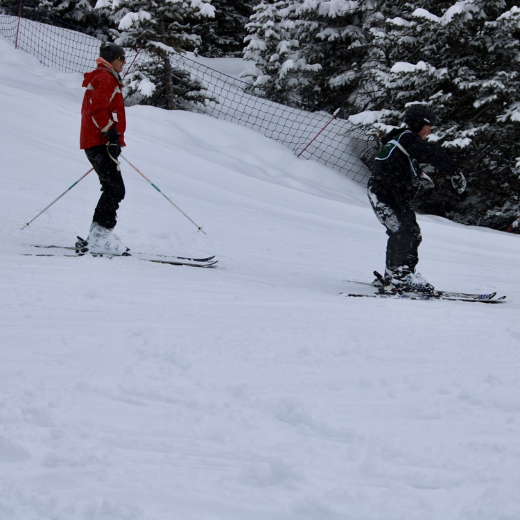 Skiing with a teacher!!!