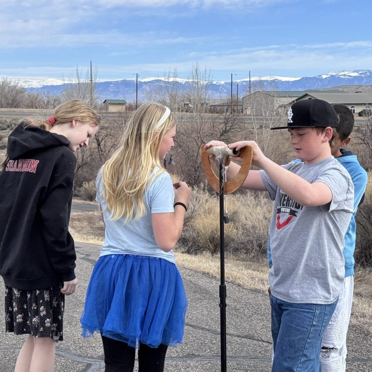 Setting up the equipment.  