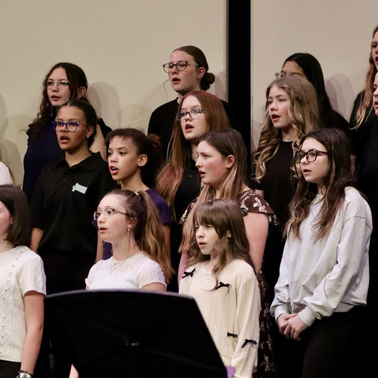 Katelyn and Hudsyn sang with the choir.  