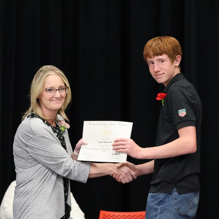 Jack receiving a special academic award.  