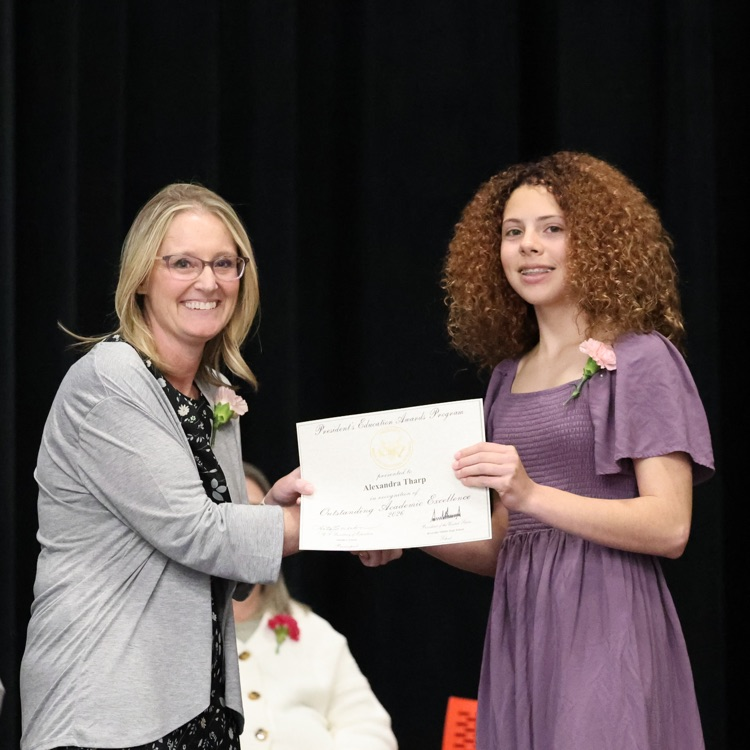 Ally received a special academic award.  
