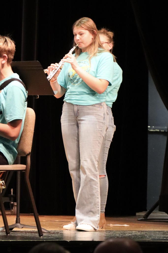 Brynn playing her Oboe in the final concert  