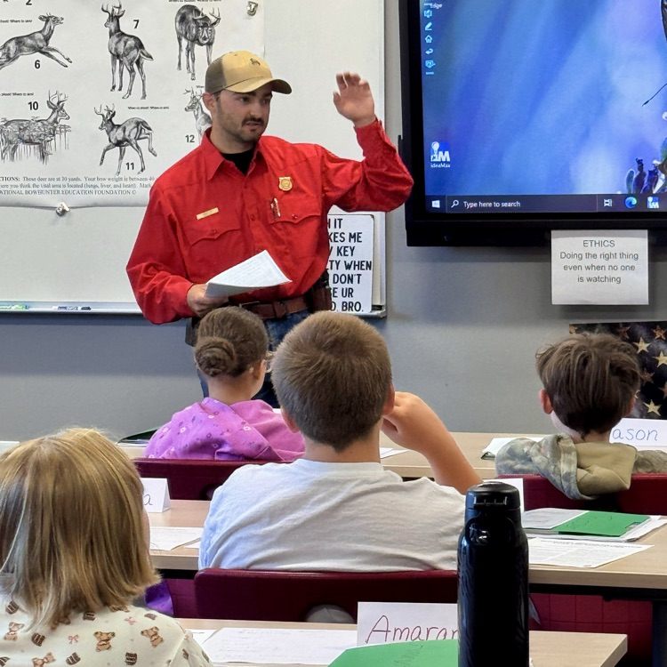 Learning about Hunter Safety.  