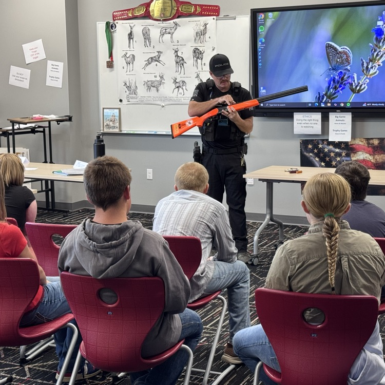 Leaning about gun safety.  