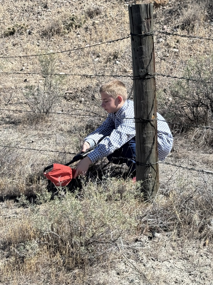 Practicing fence crossing.  