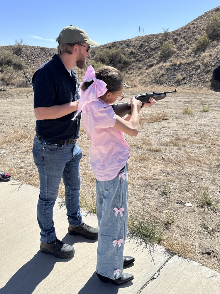 Learning to hold the gun safely and to shoot accurately.  