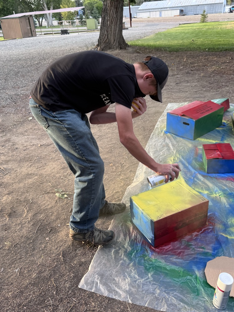 Painting more boxes.  