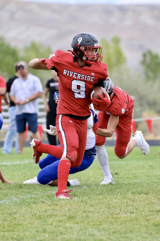 Gaining yards on the field.  