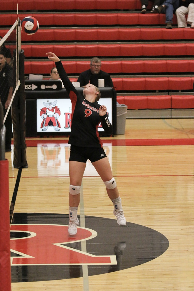 Tipping the ball over.  