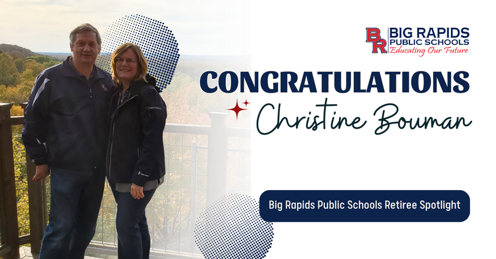 BRPS Logo - Congratulations Christine Bouman - Big Rapids Public Schools Retiree Spotlight