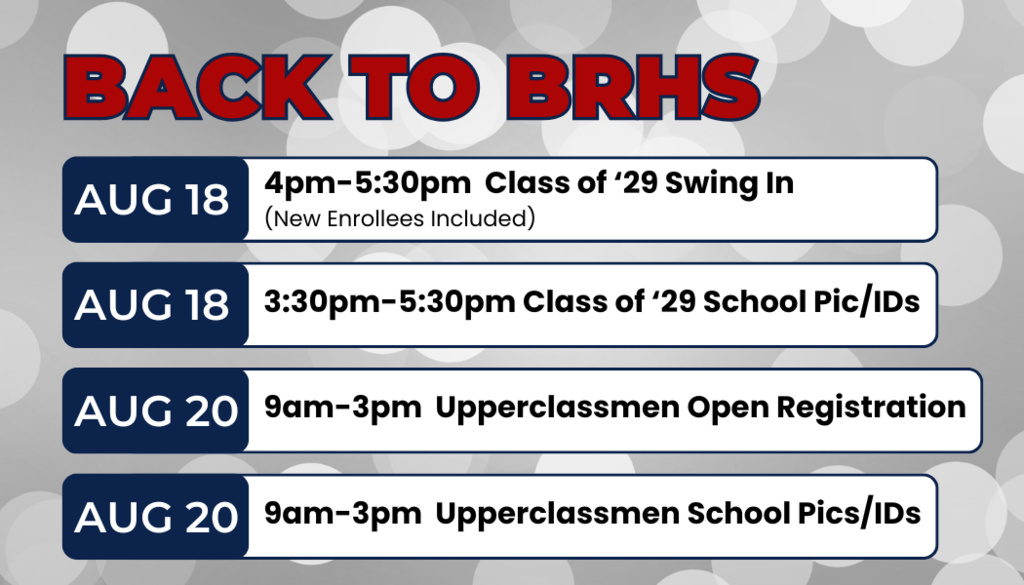 Back To School, BRHS