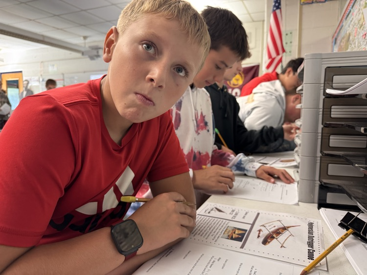 student in class