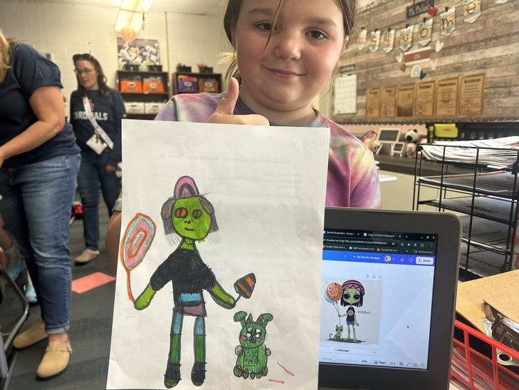 student in class