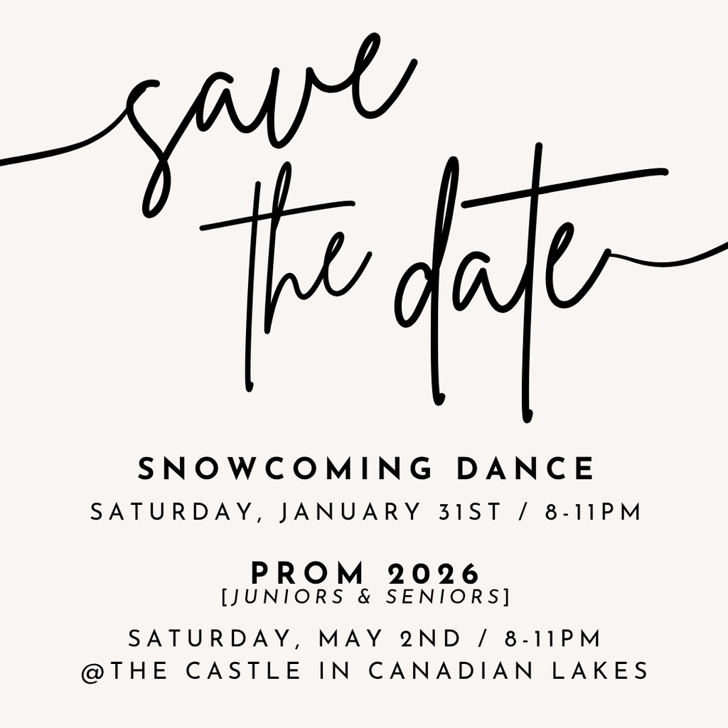 2026 Snowcoming & Prom Save the Date