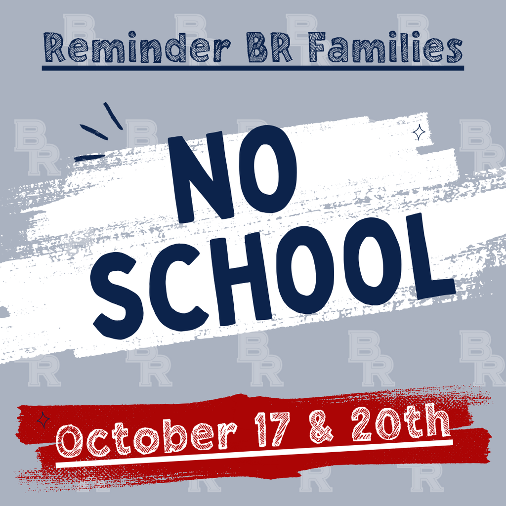 NO School October 17 & 20