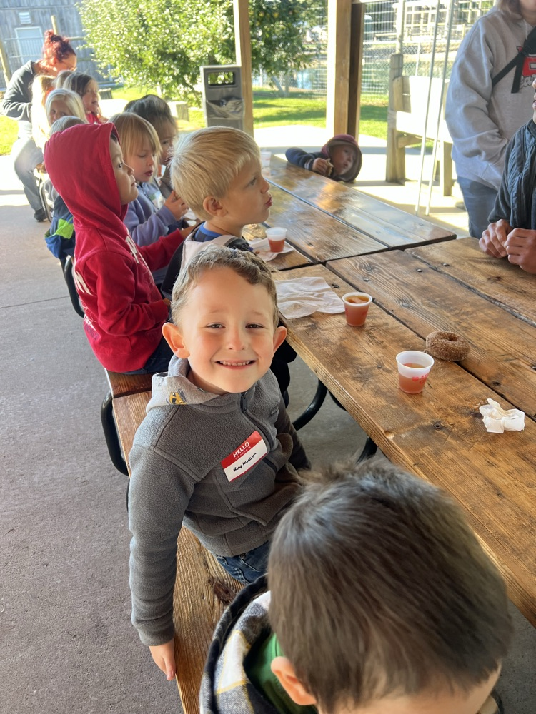 students eating