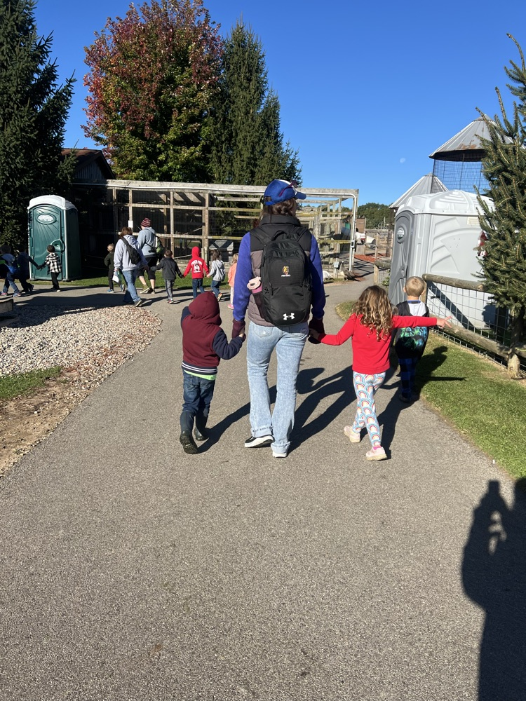 students at farm