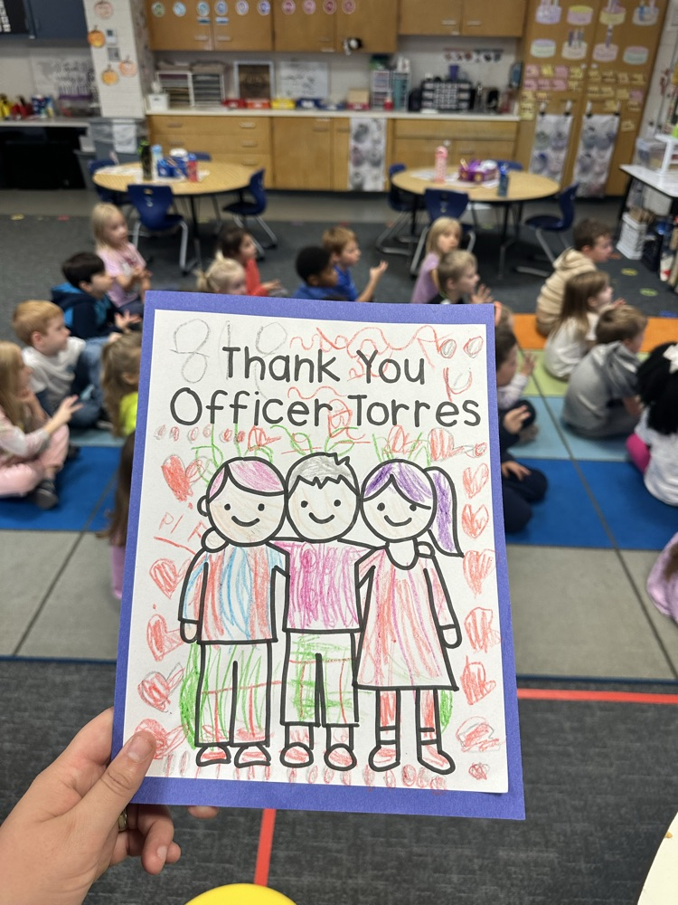 thank you card for Officer Torres