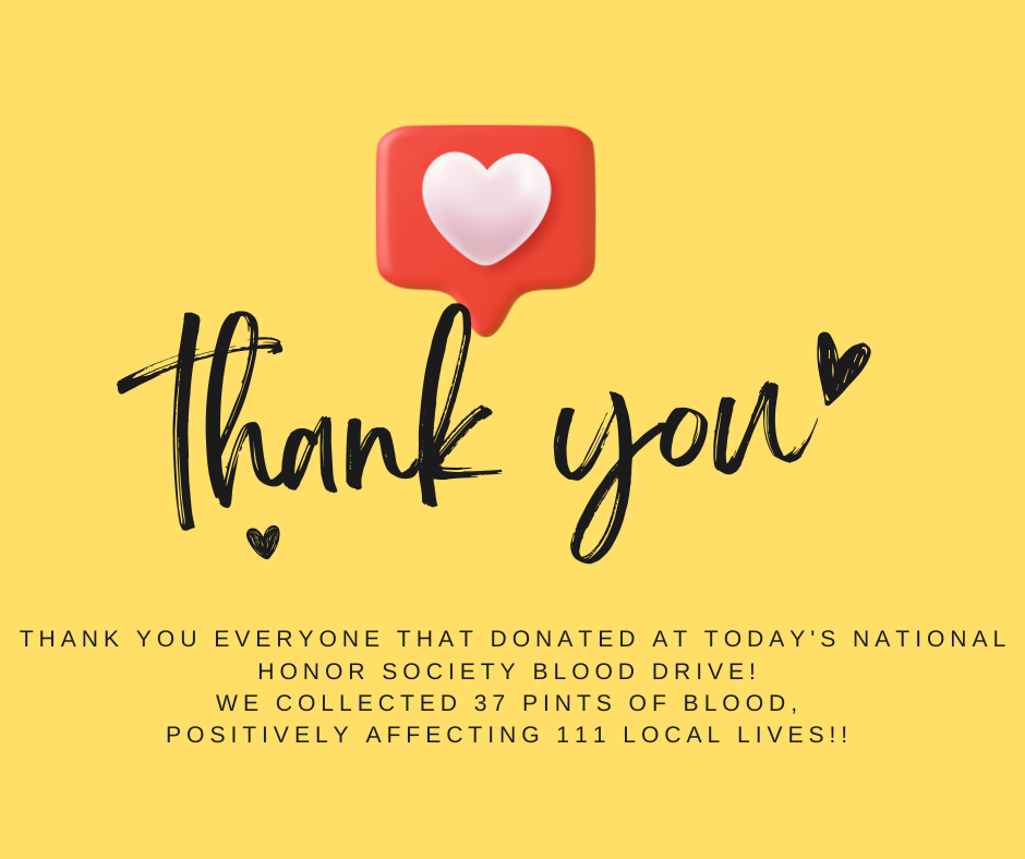 blood drive thanks