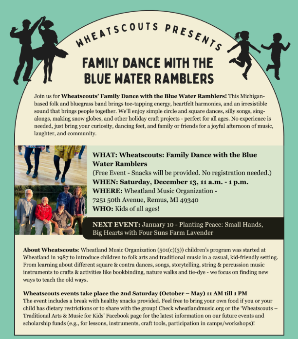 Wheatscouts Family Dance with the Blue Water Ramblers
