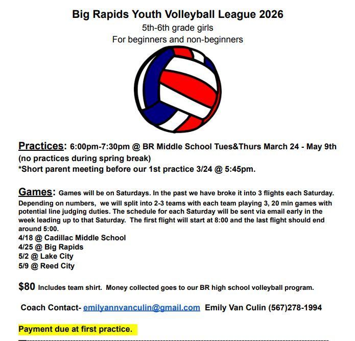 5th & 6th Grade Girls Volleyball