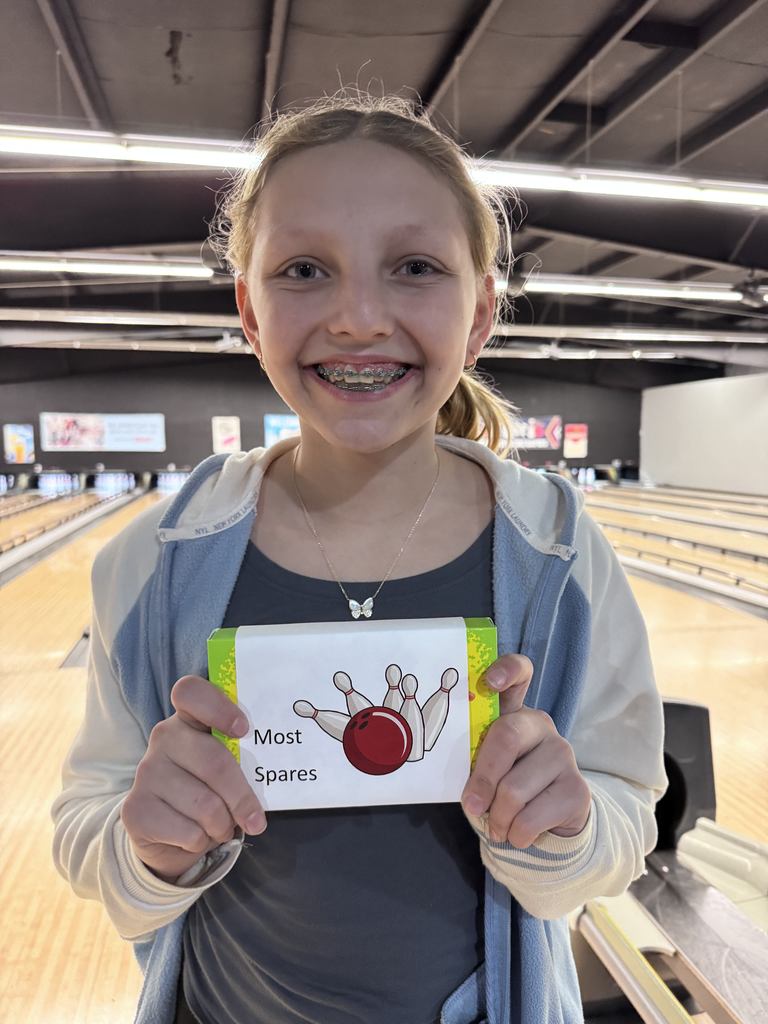 BRVS Students showing rewards at bowling field trip
