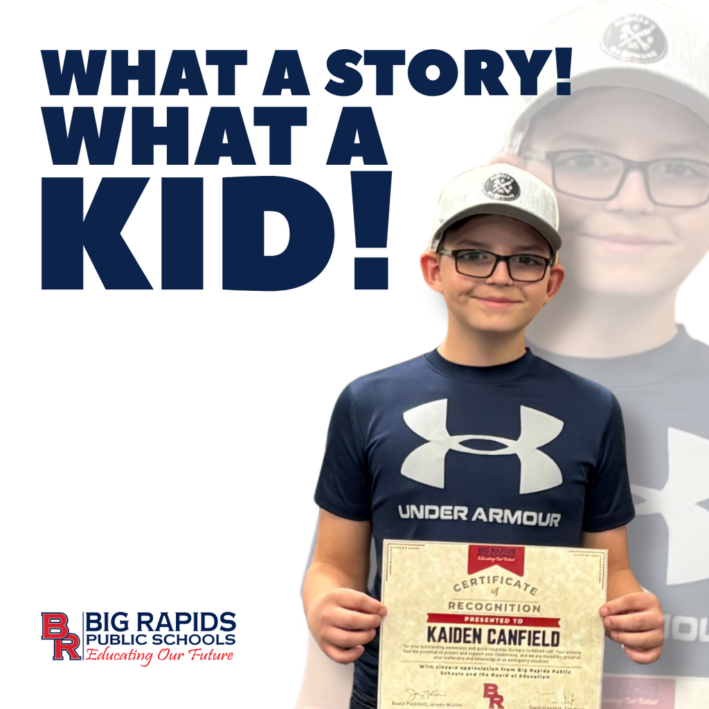 What a Story - What a Kid!  Student recognized for his actions during a lockdown at BR Middle School