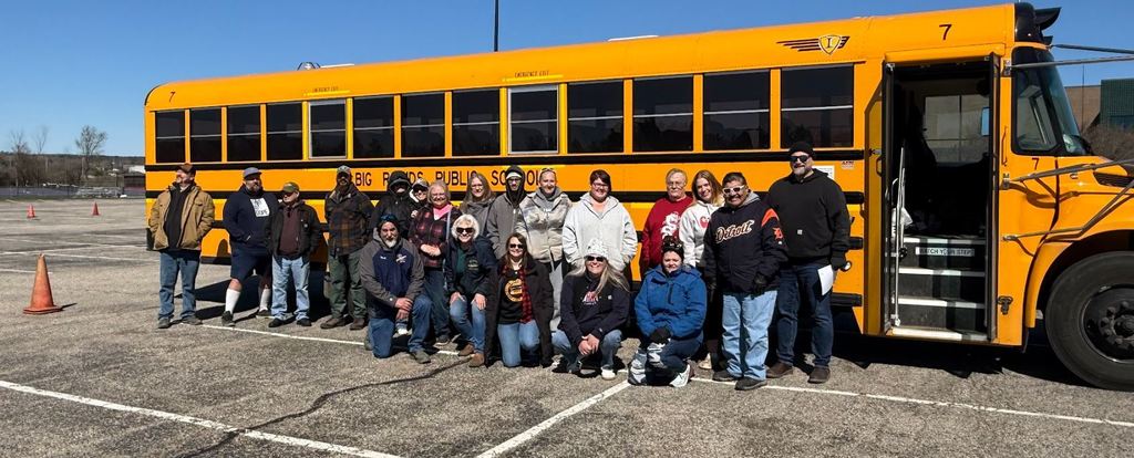 BRPS Transportation Department standing in front of a bus
