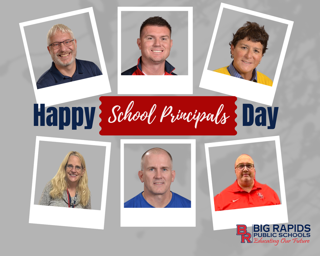 Happy School Principals Day - with pictures of our six principals, BRPS logo